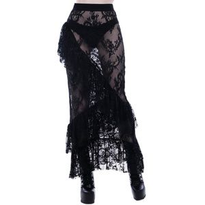 Killstar Black Lace Maxi Skirt